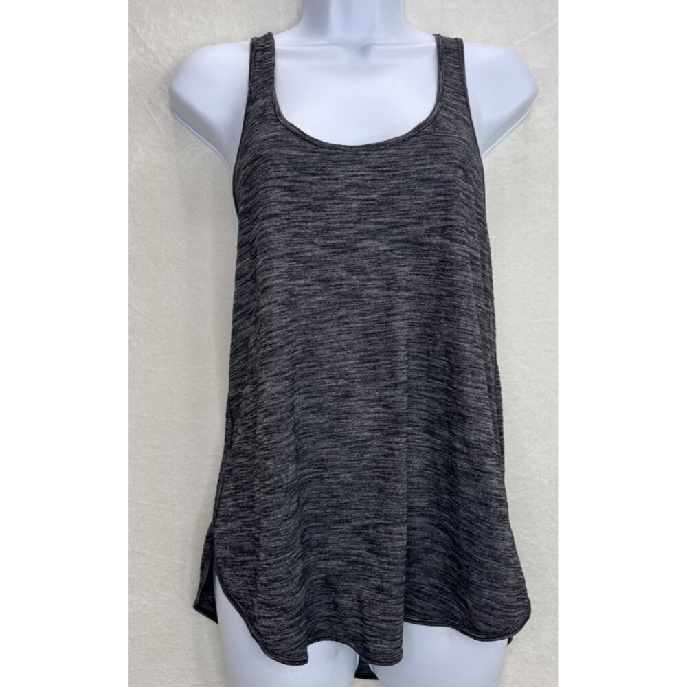 Lululemon Women's Racerback Pleat Tank Top Size 6 Heathered Black Gray